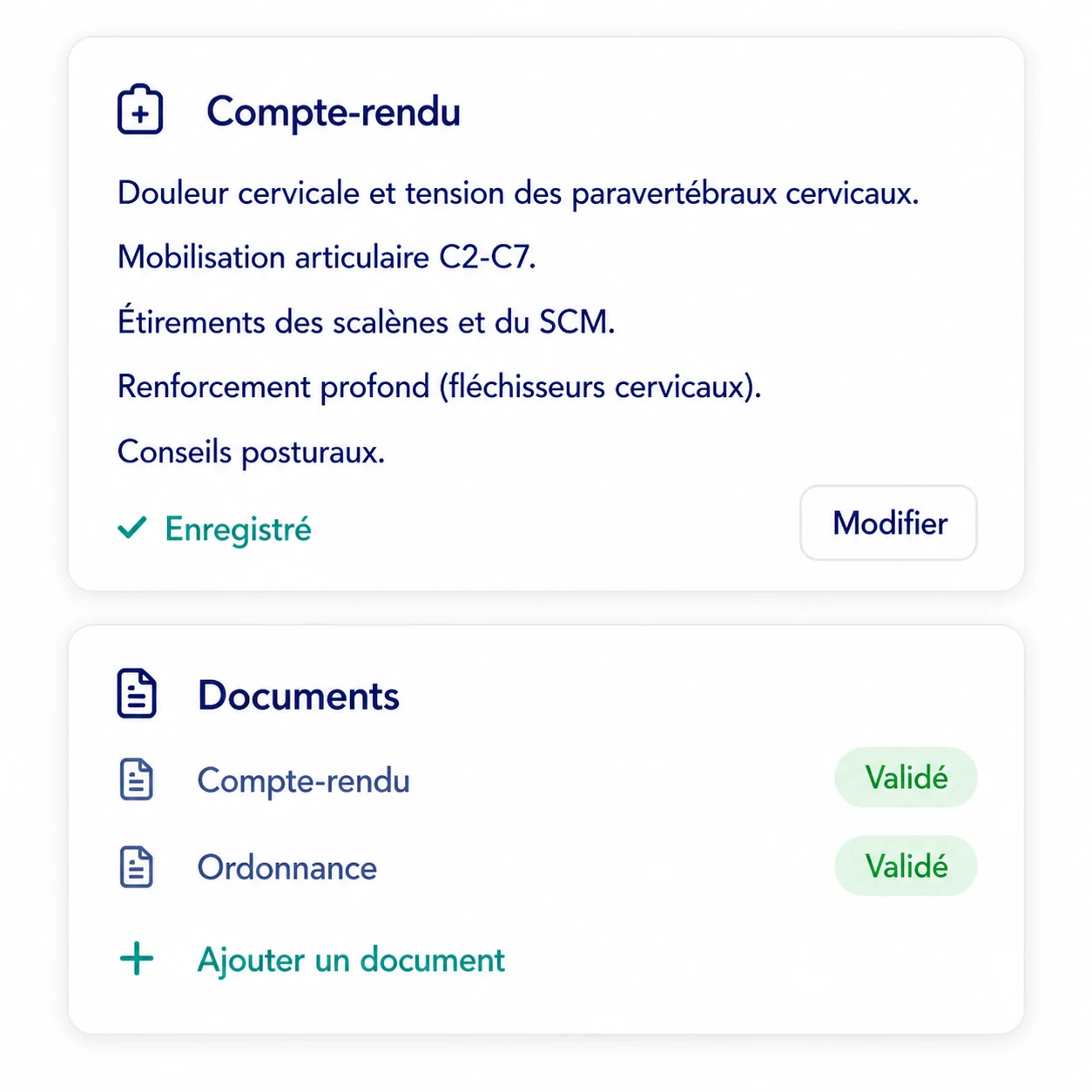 Compte rendu et documents préparés dans Manu